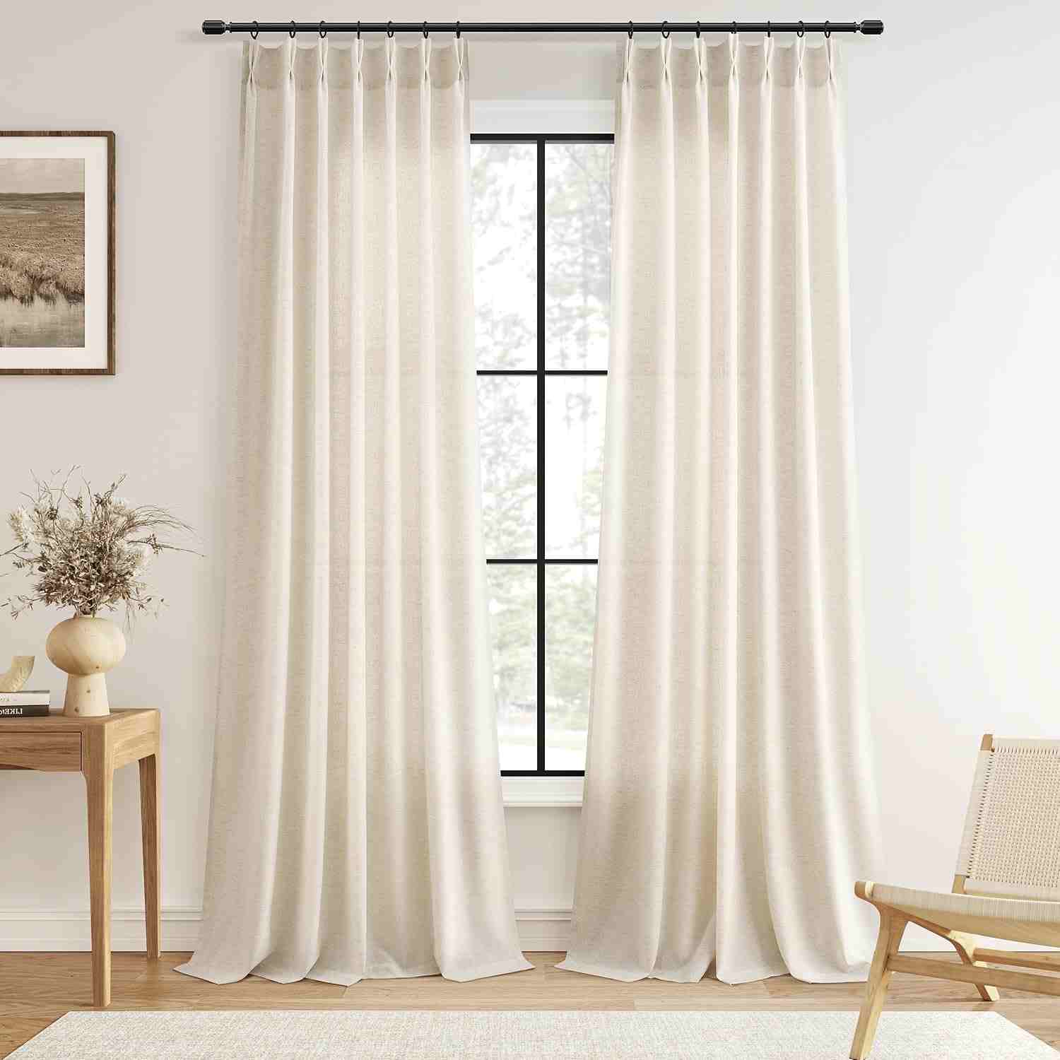 Soft Linen-Look Curtains